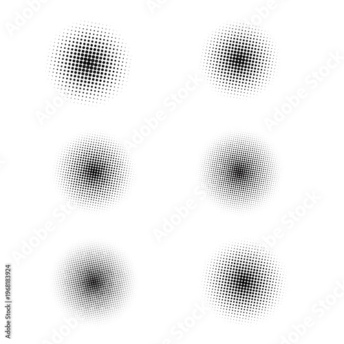 An abstract 3d sphere design featuring a halftone dot pattern and globe texture creates a colorful vector illustration of a round disco ball symbol or digital earth icon element