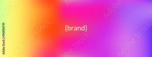 Gradient gradation background with sunset sky aesthetic and a hot bold summer blur for trendy wallpaper. Vibrant backdrop of rainbow colors through purple, red, orange. Vector spectrum gradient.
