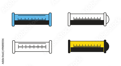 Graduated Cylinder Line art clean abstract color vector