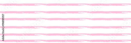 Baby wave lines seamless pattern. White repeat background with pink girly streaks for aop bg. Girly spring romantic horizontal cloth stripes. Vector endless naive pattern.