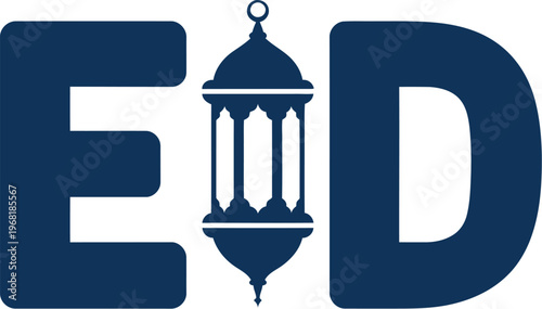 Eid Mubarak Celebration Islamic Lantern Graphic Design Greeting