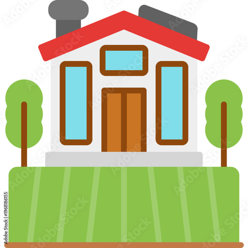 Land Plot Icon Vector Element