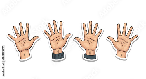 Human hands with fingers spread open in a welcoming gesture, ideal for communicating greeting, interaction, or inclusion in various digital and print media projects.