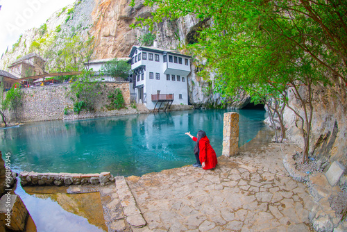 Cuadro en lienzo The Blagay Alperenler Tekke, near Mostar in Bosnia and Herzegovina, was built 600 years ago by dervishes who came to the region from Anatolia