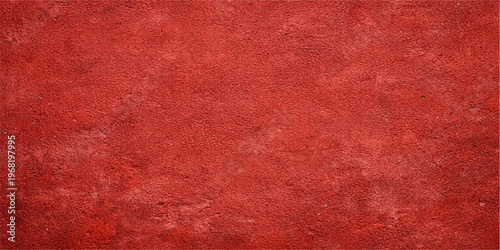 A vintage red grunge paper texture with an aged pattern and rough material design creates a blank antique backdrop for a dirty crimson wall wallpaper or christmas cover surface