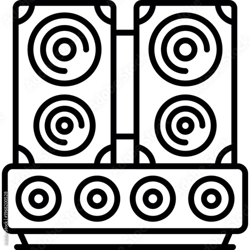 Subwoofer Icon Vector Element