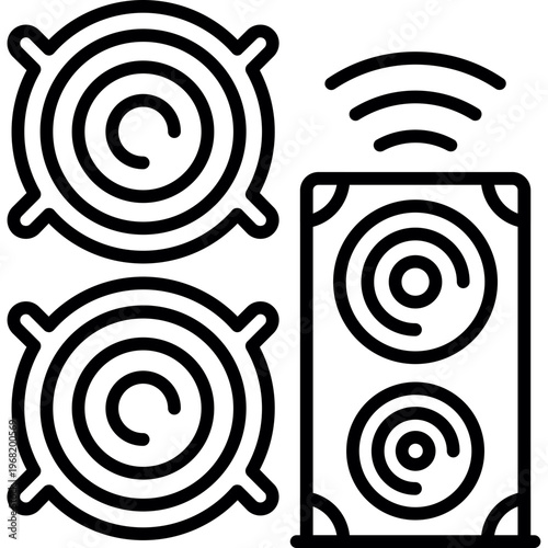 Woofer Icon Vector Element