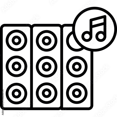 Speaker System Icon Vector Element