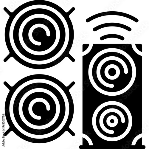Woofer Icon Vector Element