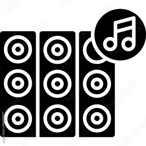 Speaker System Icon Vector Element