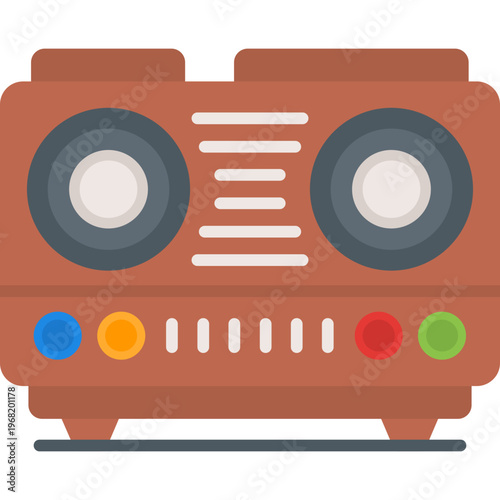 Audio Amplifier Icon Vector Element