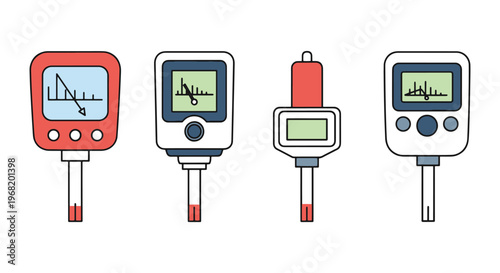 Hemoglobin Meter Line art simple pattern abstract vector