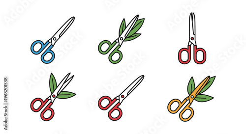 Herb Scissors Line art vector abstract clean creative illustration