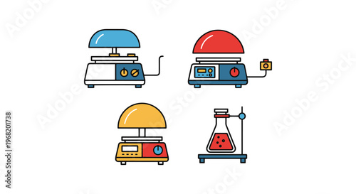 Heating Mantle Line art vector creative colorful abstract