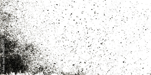 Abstract black and white grunge background featuring wet rain drops and liquid condensation on a transparent glass window surface with a textured ripple pattern