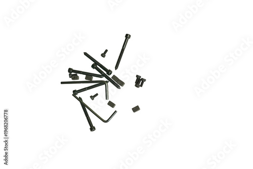 Vászonkép Allen keys,fasteners,hubs,bolts for double tremolo floyd rose