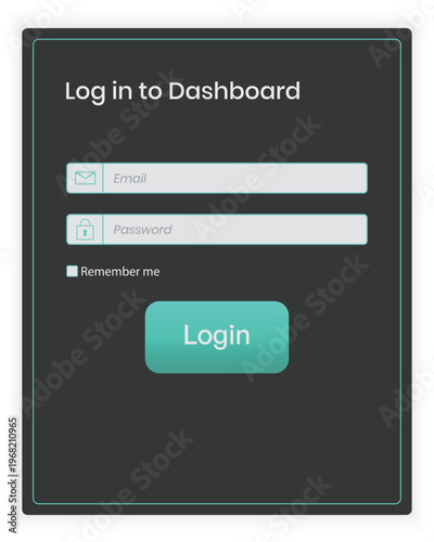 Modern Dark Login Form UI with Neon Glow – Secure Dashboard Interface Design