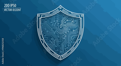 Shield with circuit board design.