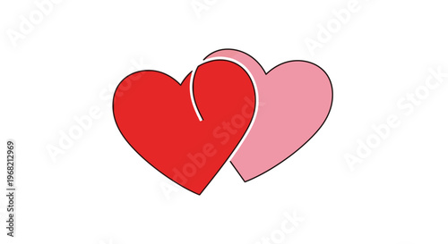 Two Hearts Love Symbol.