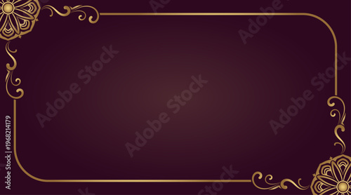 Foral ornament frame and mandala