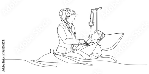 A female doctor is checking her patient's condition eps 2