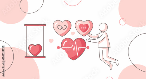 Person holding hearts, love, connection, communication, and health concept