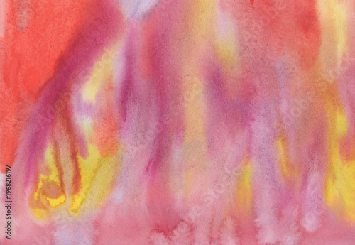 Watercolor swirls in soft pinks, oranges, and yellows