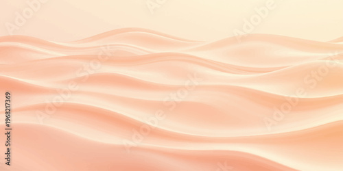 Pink silk and satin background featuring soft flowing waves of smooth fabric texture with a light gold curve design and liquid motion pattern