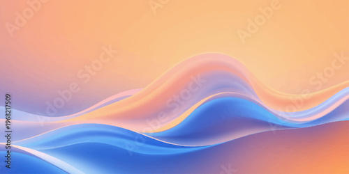 Abstract colorful background design featuring blue water waves and flowing vector lines for a professional business wallpaper backdrop