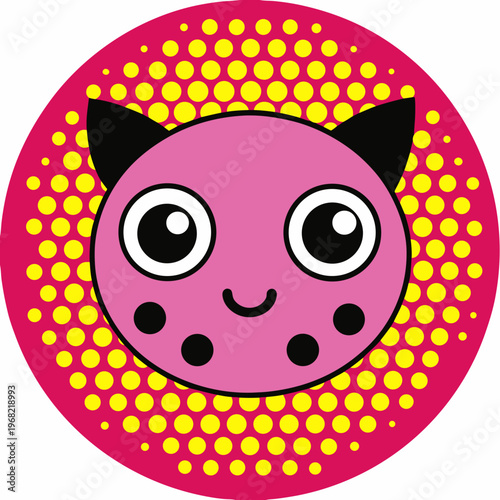 vector illustration of a cartoon cat