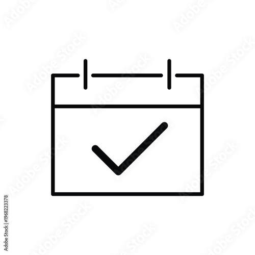 Appointment Schedule Calendar Icon – Medical Booking UI Line Icon
