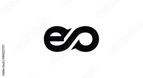 Abstract Letter EP Logo Design with Infinity Symbol Concept.