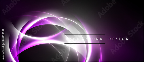 Abstract purple waves create dynamic energy. Smooth curves suggest motion, light, depth. Modern design element for backgrounds.