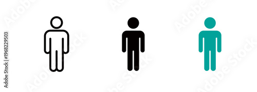 Simple pictogram of a person, human icon