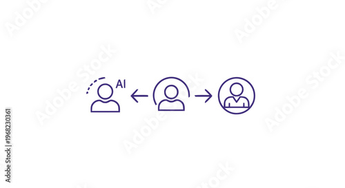 Artificial Intelligence Connecting People in Modern Digital World.