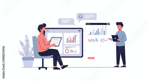Business analysis and data visualization by two professionals.