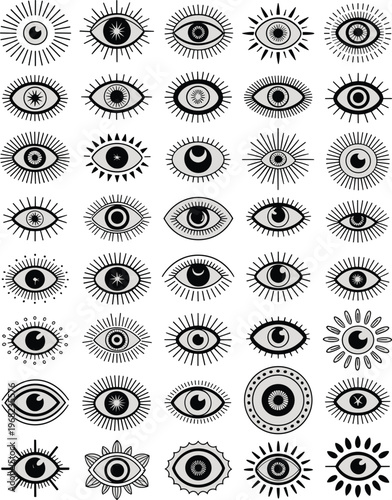 Eye silhouette, eye vectors, icon, symbol