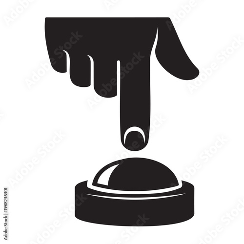 A hand pressing a button Vector