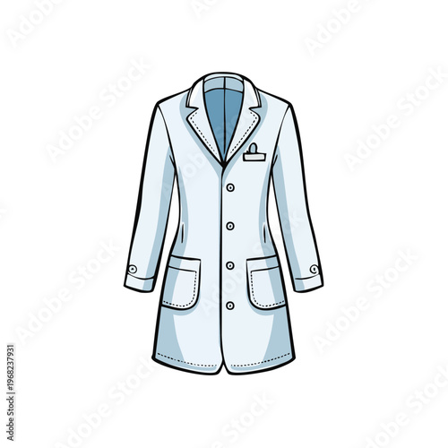 Professional medical lab coat for scientists and doctors in a clean laboratory setting