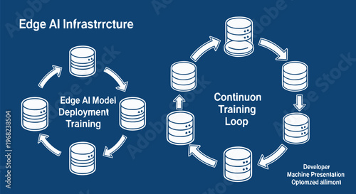 Conceptual Diagram of Edge AI Infrastructure and Continuous Training Loop.