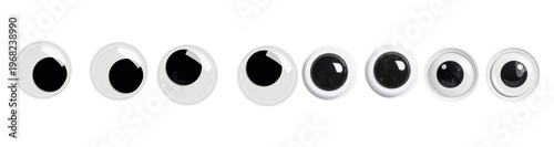 Tableau sur toile Whimsical collection of various plastic googly eyes with movable pupils