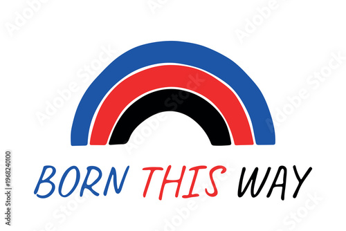 Colorful rainbow shape Polyamory pride flag Happy pride day LGBTQIA community Pride Month Vector hand drawn doodle for posters, stickers, logo, cards