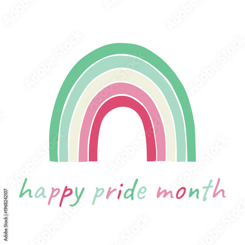 Colorful rainbow shape Abrosexual pride flag Happy pride day LGBTQIA community Pride Month Vector hand drawn doodle for posters, stickers, logo, cards