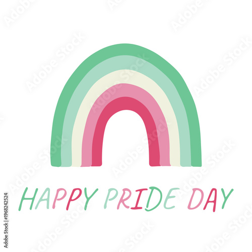 Colorful rainbow shape Abrosexual pride flag Happy pride day LGBTQIA community Pride Month Vector hand drawn doodle for posters, stickers, logo, cards