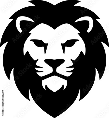 Lion's Regal Profile: A striking black and white portrait of a lion, symbolizing strength and nobility. Its powerful gaze embodies authority and leadership.