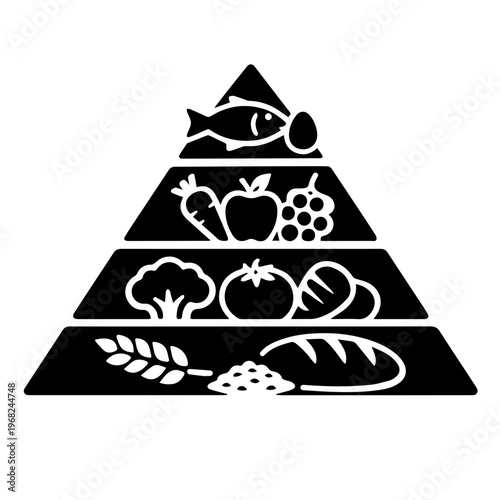 Healthy Food Pyramid Icon