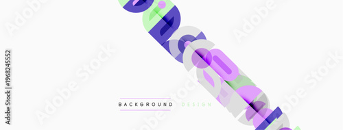 Abstract design features overlapping colorful lines. Minimalist aesthetic with text elements, background suitable for digital projects.