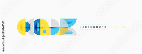 Abstract geometric shapes, vibrant colors, modern design elements. Background suggests creativity, innovation, visual appeal.