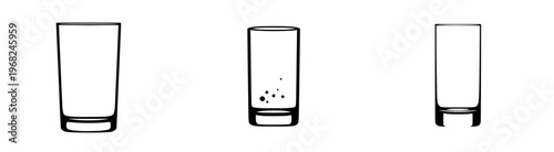 Elegant Transparency: A Black and White Highball Glass