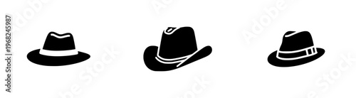 Silhouette of a Fedora and Gangster Hat
